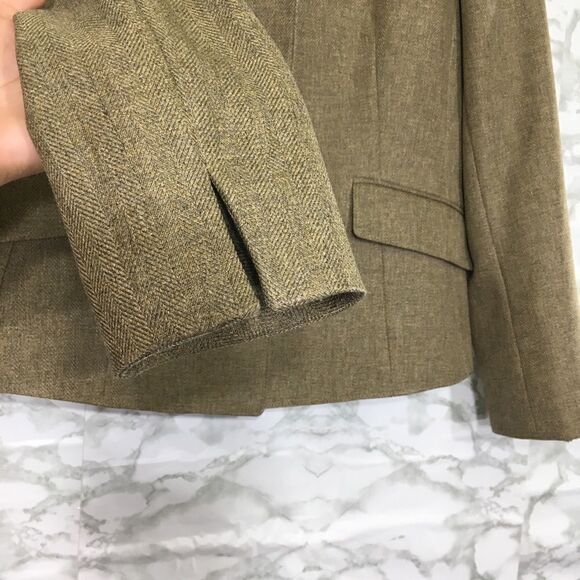 SUIT STUDIO TAN 3 BUTTON LONG SLEEVE BLAZER 6P - Picture 6 of 10